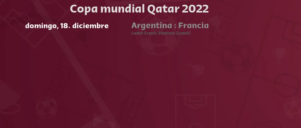 Copa mundial Qatar 2022 - Listados de TV y en línea, marcadores de Fútbol en vivo, encuentros.