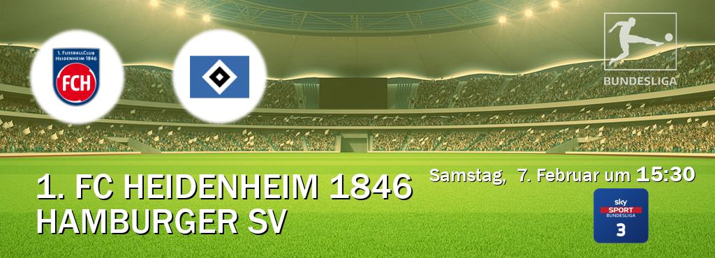 Das Spiel zwischen 1. FC Heidenheim 1846 und Hamburger SV wird am Samstag, 7. Februar um 15:30, live vom Sky Bundesliga 3 übertragen. Das Spiel zwischen 1. FC Heidenheim 1846 und Hamburger SV wird am Samstag, 7. Februar um 15:30, live vom Sky Bundesliga 3 übertragen.