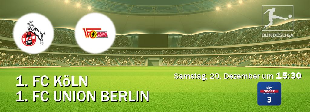 Das Spiel zwischen 1. FC Köln und 1. FC Union Berlin wird am Samstag, 20. Dezember um 15:30, live vom Sky Bundesliga 3 übertragen. Das Spiel zwischen 1. FC Köln und 1. FC Union Berlin wird am Samstag, 20. Dezember um 15:30, live vom Sky Bundesliga 3 übertragen.