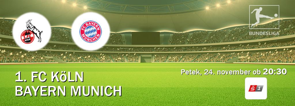1. FC Köln in Bayern Munich v živo na Sport TV 1. Prenos tekme bo v petek, 24. november ob  20:30