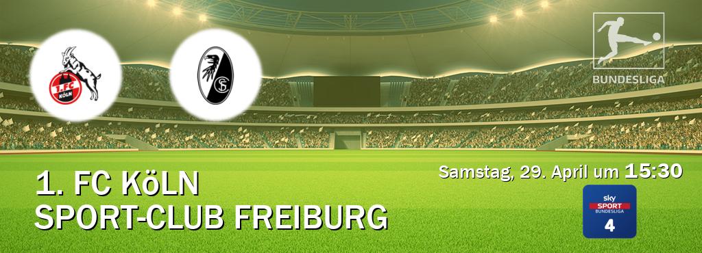 Das Spiel zwischen 1. FC Köln und Sport-Club Freiburg wird am Samstag, 29. April um  15:30, live vom Sky Bundesliga 4 übertragen.