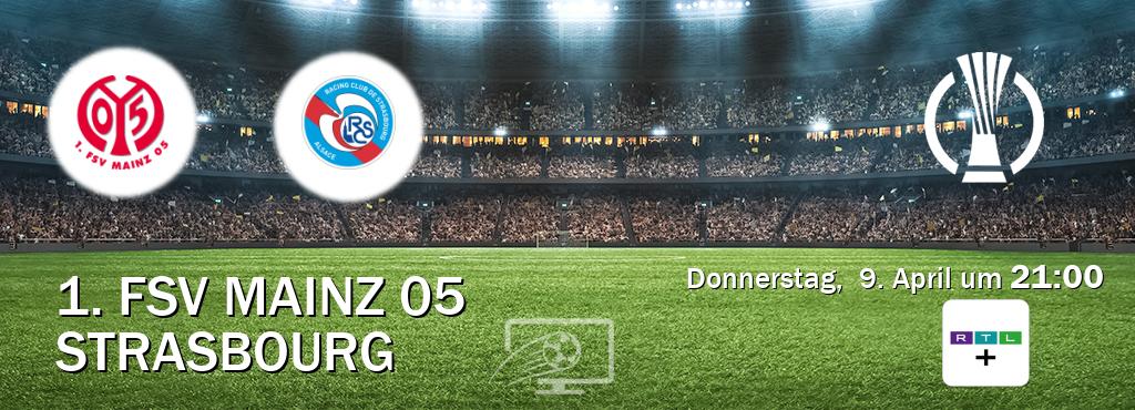 Das Spiel zwischen 1. FSV Mainz 05 und Strasbourg wird am Donnerstag, 9. April um 21:00, live vom RTL+ übertragen. Das Spiel zwischen 1. FSV Mainz 05 und Strasbourg wird am Donnerstag, 9. April um 21:00, live vom RTL+ übertragen.