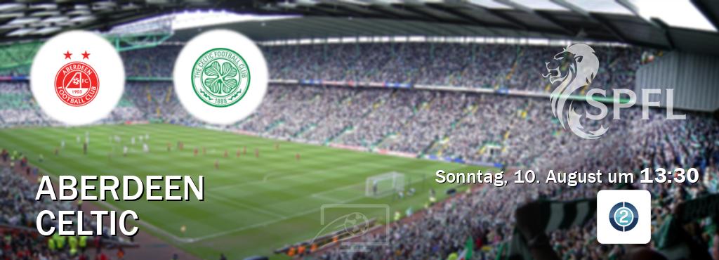 Das Spiel zwischen Aberdeen und Celtic wird am Sonntag, 10. August um 13:30, live vom Sportdigital FUSSBALL 2 übertragen. Das Spiel zwischen Aberdeen und Celtic wird am Sonntag, 10. August um 13:30, live vom Sportdigital FUSSBALL 2 übertragen.