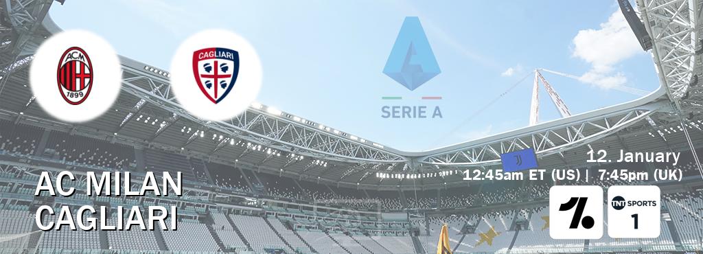 You can watch game live between AC Milan and Cagliari on OneFootball and TNT Sports 1(UK).