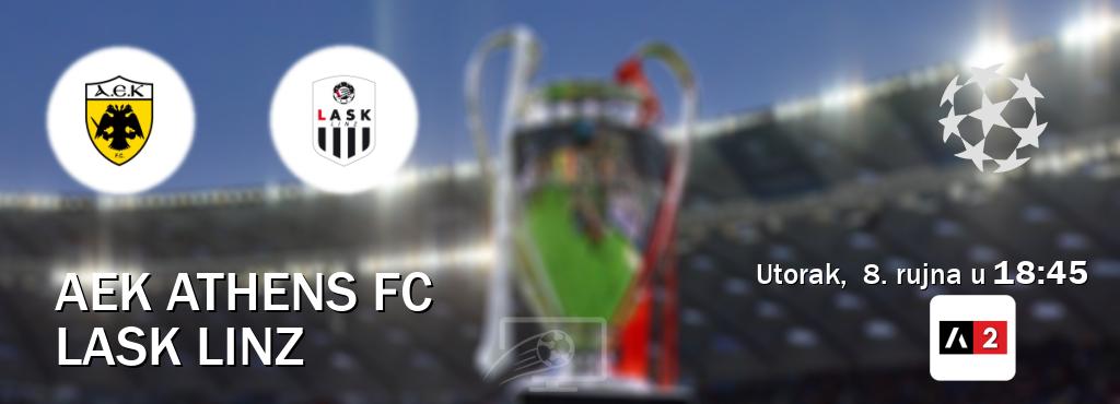 Izravni prijenos utakmice AEK Athens FC i LASK Linz pratite uživo na Arena Sport 2 (utorak,  8. rujna u  18:45).