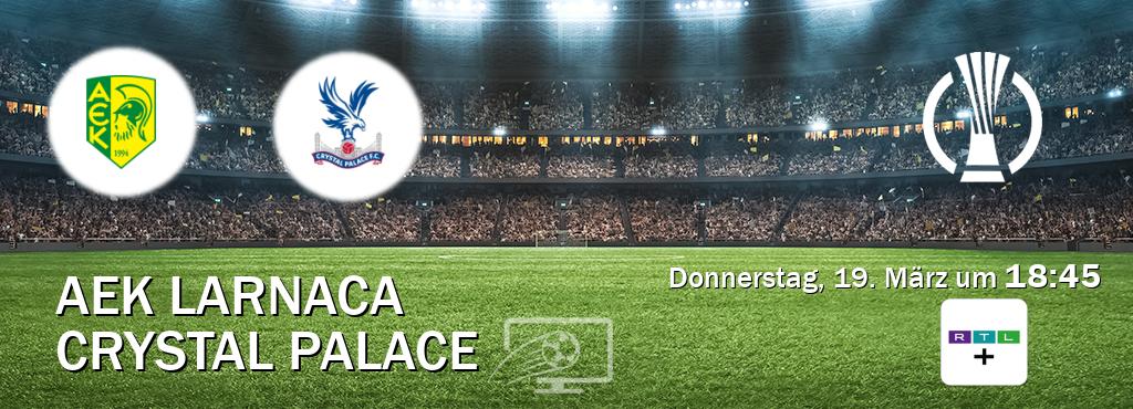 Das Spiel zwischen AEK Larnaca und Crystal Palace wird am Donnerstag, 19. März um 18:45, live vom RTL+ übertragen. Das Spiel zwischen AEK Larnaca und Crystal Palace wird am Donnerstag, 19. März um 18:45, live vom RTL+ übertragen.
