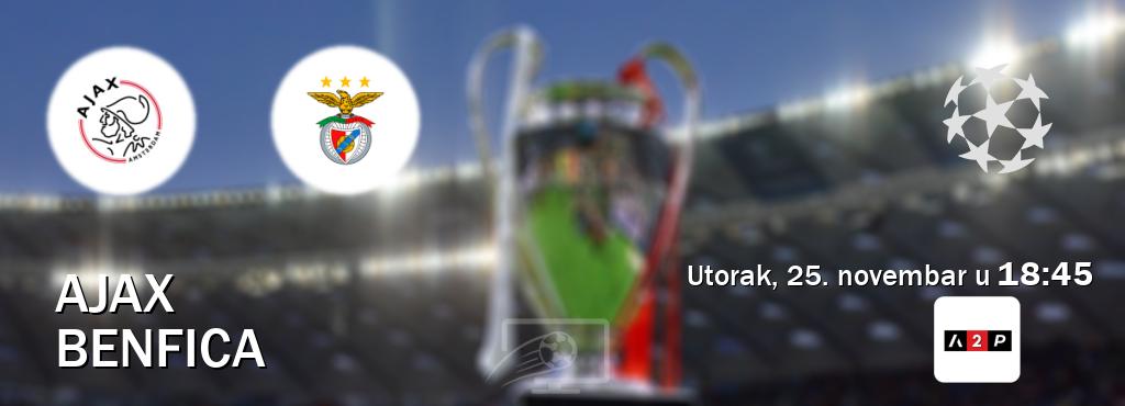 Izravni prijenos utakmice Ajax i Benfica pratite uživo na Arena Premium 2 (utorak, 25. novembar u  18:45).
