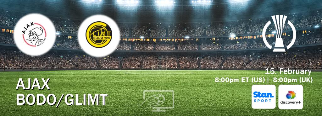 You can watch game live between Ajax and Bodo/Glimt on Stan Sport(AU) and Discovery +(UK).