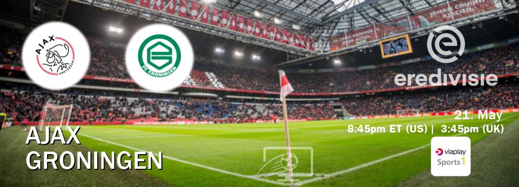 You can watch game live between Ajax and Groningen on Viaplay Sports 1(UK). You can watch game live between Ajax and Groningen on Viaplay Sports 1(UK).