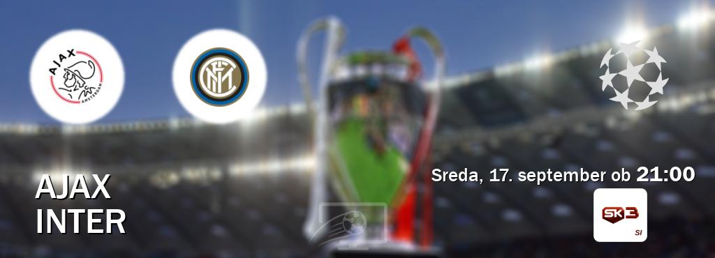 Ajax in Inter v živo na Sportklub 3. Prenos tekme bo v sreda, 17. september ob 21:00 Ajax in Inter v živo na Sportklub 3. Prenos tekme bo v sreda, 17. september ob 21:00
