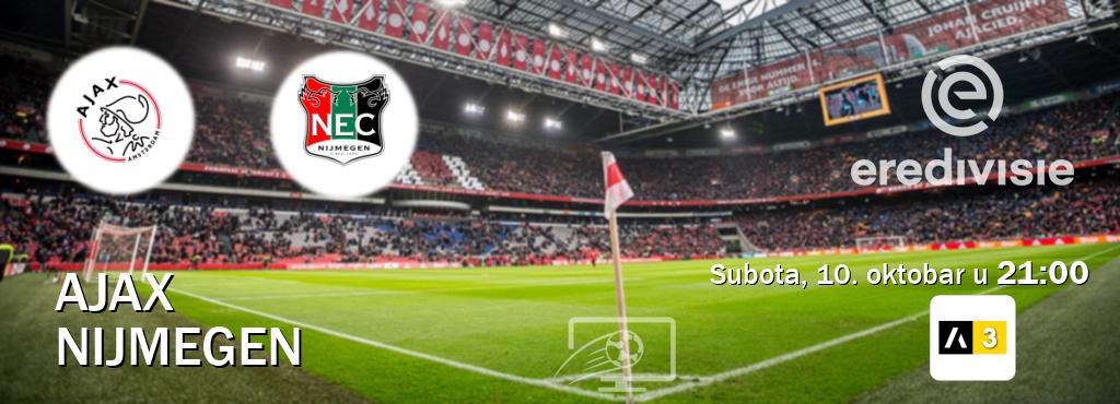 Izravni prijenos utakmice Ajax i Nijmegen pratite uživo na Arena Sport 3 (subota, 10. oktobar u  21:00).