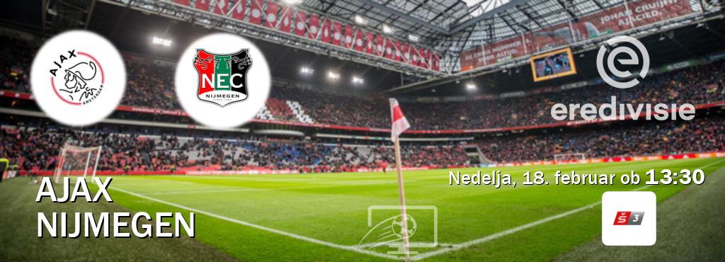 Prenos tekme med Ajax in Nijmegen v živo na Sport TV 3 (nedelja, 18. februar ob  13:30 uri).