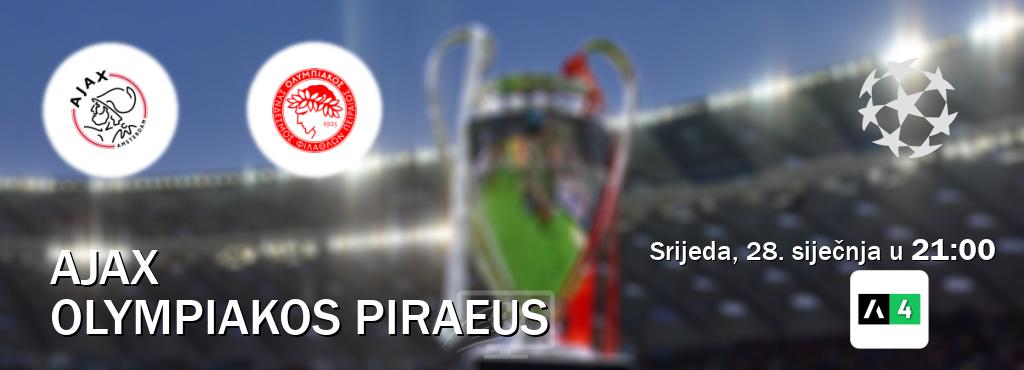 Izravni prijenos utakmice Ajax i Olympiakos Piraeus pratite uživo na Arena Sport 4 (srijeda, 28. siječnja u  21:00).