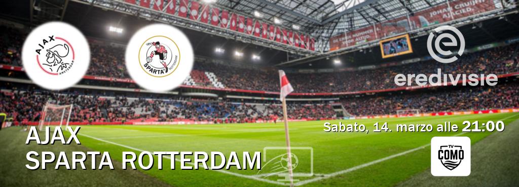 Il match Ajax - Sparta Rotterdam sarà trasmesso in diretta TV su Como TV (ore 21:00)