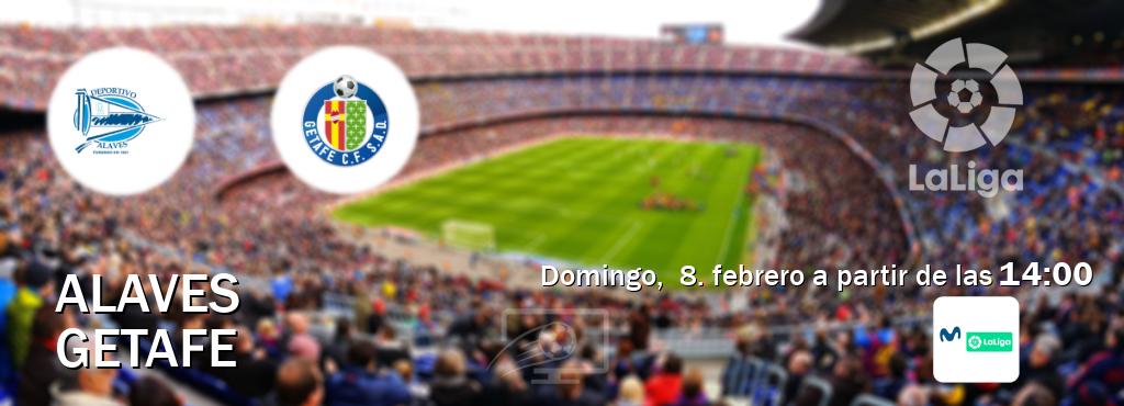 El partido entre Alaves y Getafe será retransmitido por M. LaLiga (domingo,  8. febrero a partir de las  14:00).