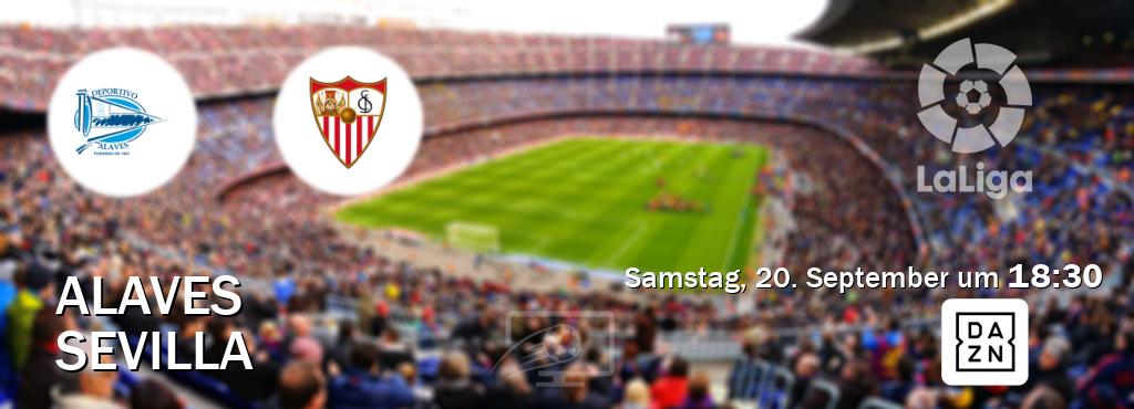 Das Spiel zwischen Alaves und Sevilla wird am Samstag, 20. September um 18:30, live vom DAZN übertragen. Das Spiel zwischen Alaves und Sevilla wird am Samstag, 20. September um 18:30, live vom DAZN übertragen.