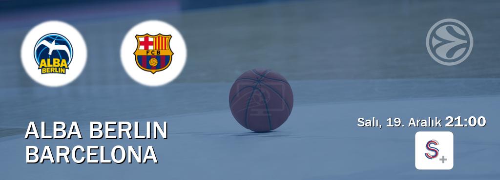 Karşılaşma Alba Berlin - Barcelona S Sport +'den canlı yayınlanacak (Salı, 19. Aralık  21:00).