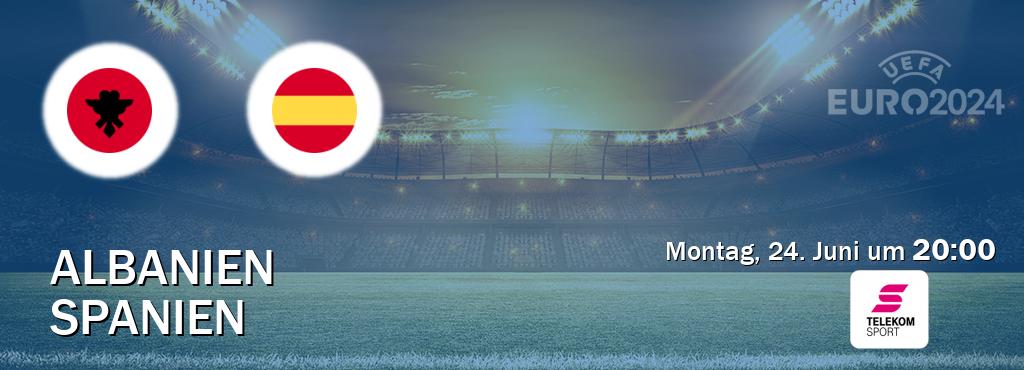 Das Spiel zwischen Albanien und Spanien wird am Montag, 24. Juni um  20:00, live vom Magenta Sport übertragen.
