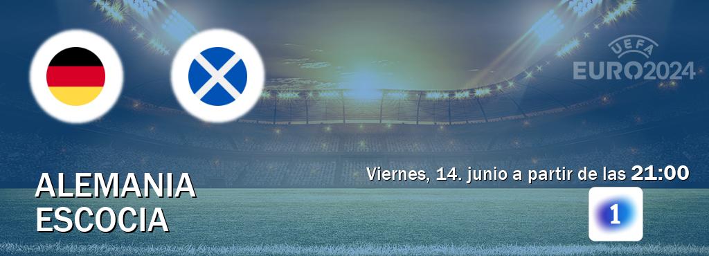 El partido entre Alemania y Escocia será retransmitido por LA 1 (viernes, 14. junio a partir de las  21:00).