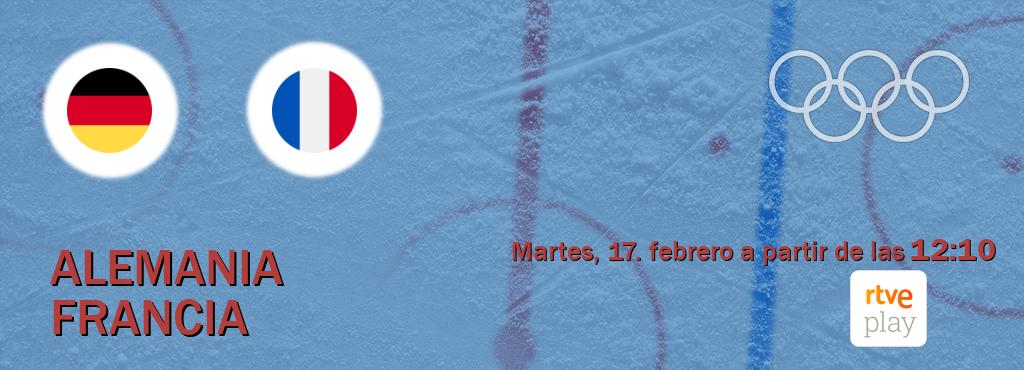 El partido entre Alemania y Francia será retransmitido por RTVE Play (martes, 17. febrero a partir de las 12:10). El partido entre Alemania y Francia será retransmitido por RTVE Play (martes, 17. febrero a partir de las 12:10).