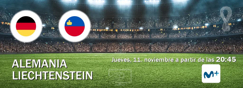 El partido entre Alemania y Liechtenstein será retransmitido por Moviestar+ (jueves, 11. noviembre a partir de las  20:45).