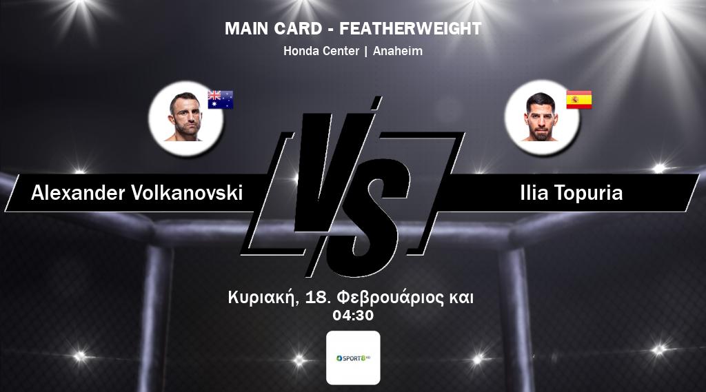 Η μάχη μεταξύ Alexander Volkanovski και Ilia Topuria θα είναι ζωντανή στο Cosmote Sport 8.