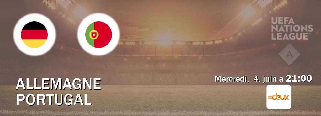Match entre Allemagne et Portugal en direct à la RTS Deux (mercredi,  4. juin a  21:00).
