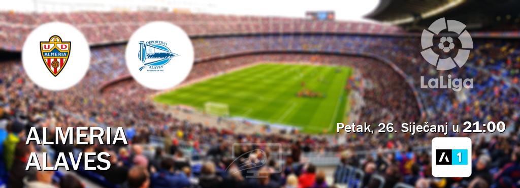 Izravni prijenos utakmice Almeria i Alaves pratite uživo na Arena Sport 1 (Petak, 26. Siječanj u  21:00).