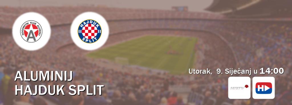 Izravni prijenos utakmice Aluminij i Hajduk Split pratite uživo na HNTV i Hajduk Digital TV (Utorak,  9. Siječanj u  14:00).