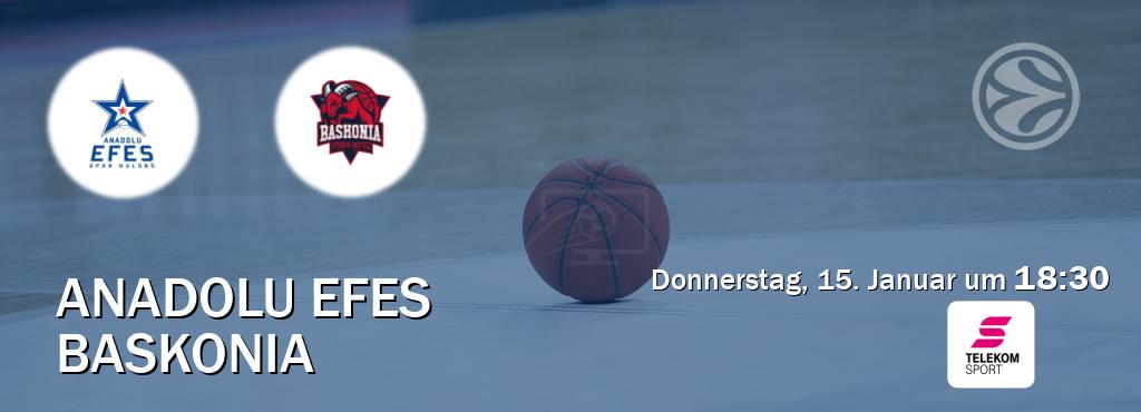 Das Spiel zwischen Anadolu Efes und Baskonia wird am Donnerstag, 15. Januar um  18:30, live vom Magenta Sport übertragen.
