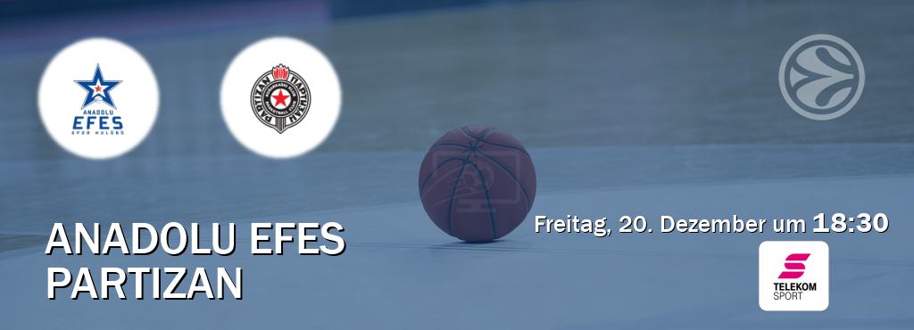 Das Spiel zwischen Anadolu Efes und Partizan wird am Freitag, 20. Dezember um  18:30, live vom Magenta Sport übertragen.