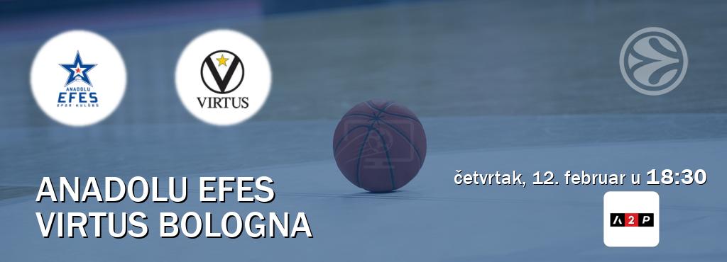 Izravni prijenos utakmice Anadolu Efes i Virtus Bologna pratite uživo na Arena Premium 2 (četvrtak, 12. februar u  18:30).