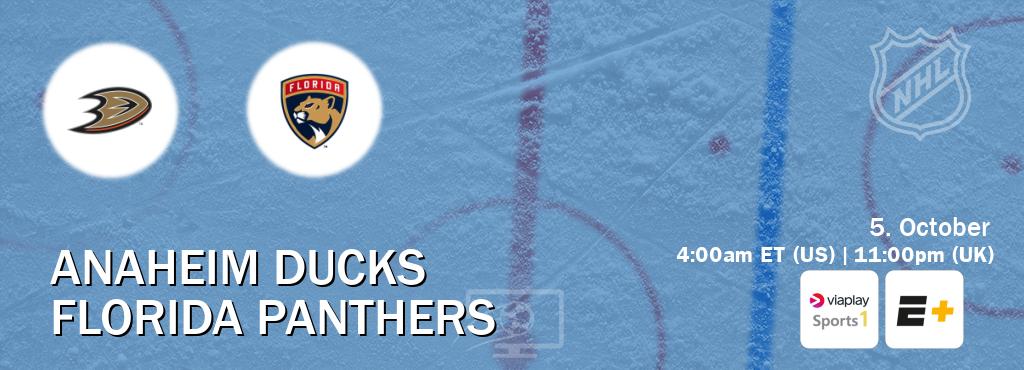 You can watch game live between Anaheim Ducks and Florida Panthers on Viaplay Sports 1(UK) and ESPN+(US). You can watch game live between Anaheim Ducks and Florida Panthers on Viaplay Sports 1(UK) and ESPN+(US).