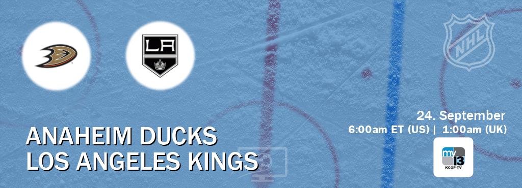 You can watch game live between Anaheim Ducks and Los Angeles Kings on KCOP-TV(US). You can watch game live between Anaheim Ducks and Los Angeles Kings on KCOP-TV(US).