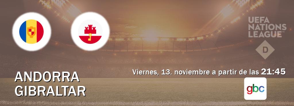 El partido entre Andorra y Gibraltar será retransmitido por GBC (viernes, 13. noviembre a partir de las  21:45).