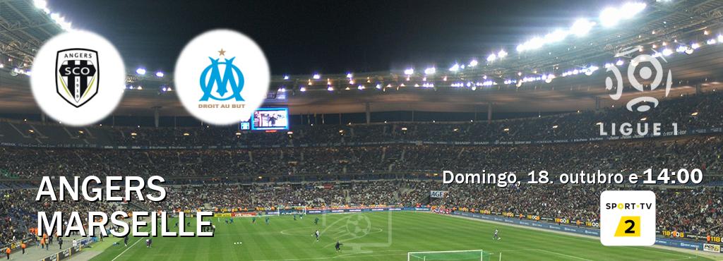 Jogo entre Angers e Marseille tem emissão Sport TV 2 (domingo, 18. outubro e  14:00).