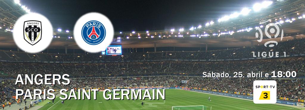 Jogo entre Angers e Paris Saint Germain tem emissão Sport TV 3 (sábado, 25. abril e  18:00).