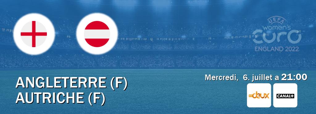 Match entre Angleterre (F) et Autriche (F) en direct à la RTS Deux et Canal+ (mercredi,  6. juillet a  21:00).