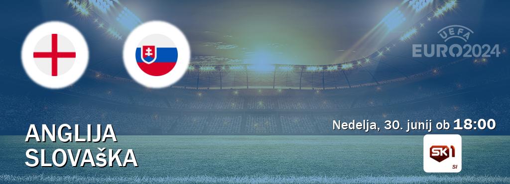 Anglija in Slovaška v živo na Sportklub 1. Prenos tekme bo v nedelja, 30. junij ob  18:00