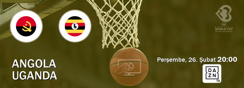Karşılaşma Angola - Uganda DAZN'den canlı yayınlanacak (Perşembe, 26. Şubat  20:00).