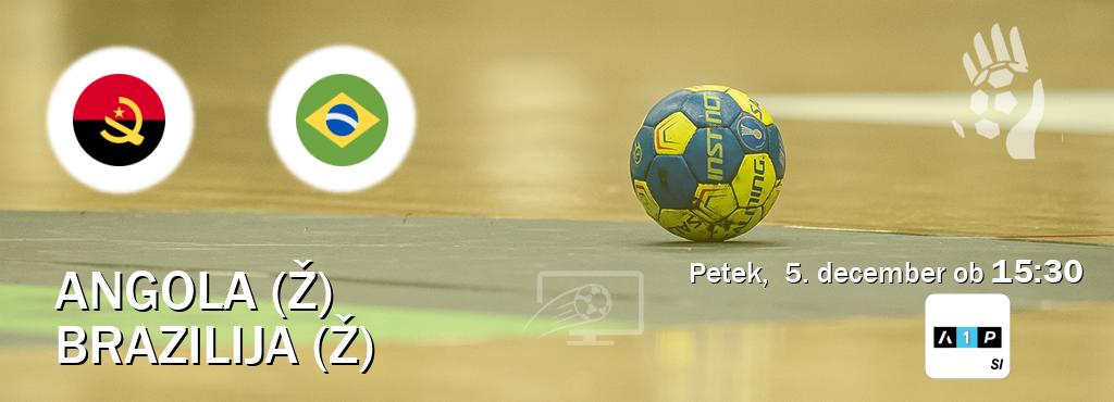 Angola (Ž) in Brazilija (Ž) v živo na Arena Sport Premium. Prenos tekme bo v petek,  5. december ob  15:30
