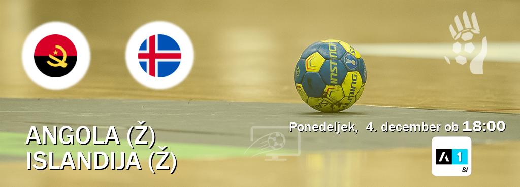 Dvoboj Angola (Ž) in Islandija (Ž) s prenosom tekme v živo na Arena Sport 1.