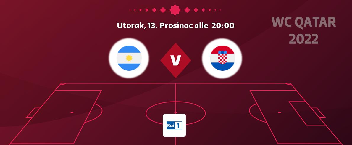 Il match Argentina - Croazia sarà trasmesso in diretta TV su Rai 1 (ore 20:00)