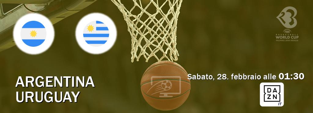 Il match Argentina - Uruguay sarà trasmesso in diretta TV su DAZN Italia (ore 01:30)