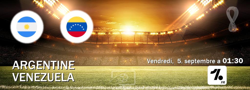 Match entre Argentine et Venezuela en direct à la OneFootball France (vendredi,  5. septembre a  01:30).