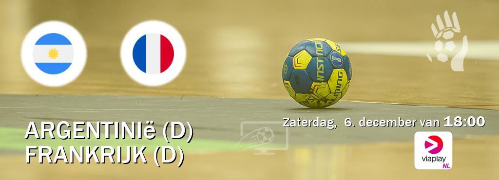 Wedstrijd tussen Argentinië (D) en Frankrijk (D) live op tv bij Viaplay Nederland (zaterdag,  6. december van  18:00).