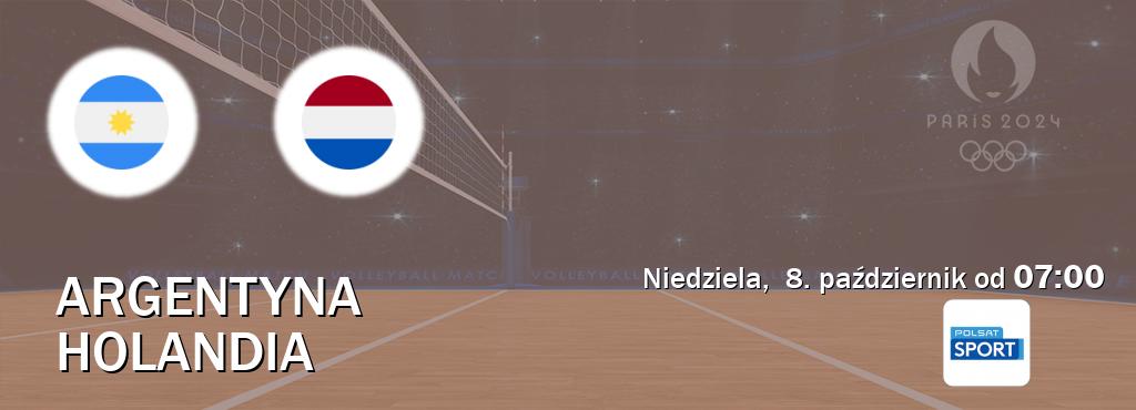 Gra między Argentyna i Holandia transmisja na żywo w Polsat Sport (niedziela,  8. październik od  07:00).