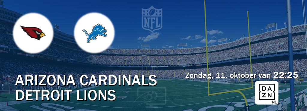 Wedstrijd tussen Arizona Cardinals en Detroit Lions live op tv bij DAZN (zondag, 11. oktober van  22:25).