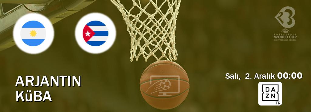 Karşılaşma Arjantin - Küba DAZN'den canlı yayınlanacak (Salı,  2. Aralık  00:00).