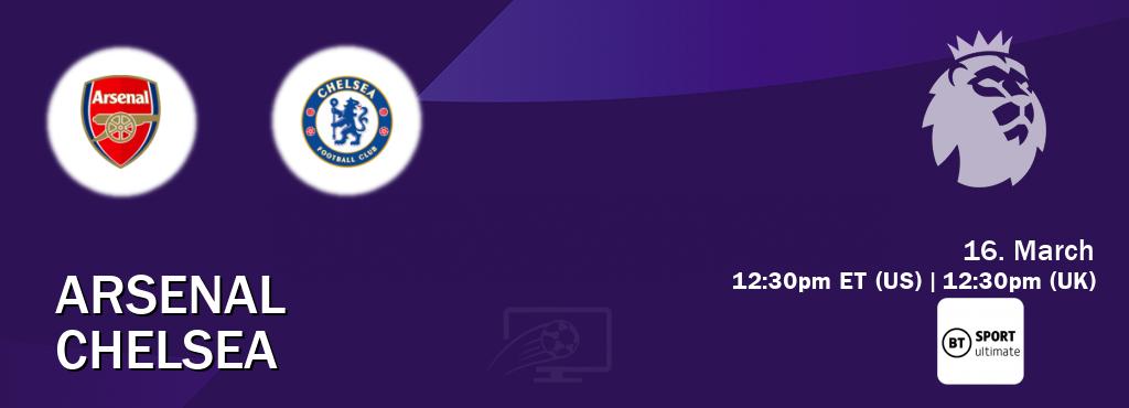 You can watch game live between Arsenal and Chelsea on TNT Sports Ultimate(UK).